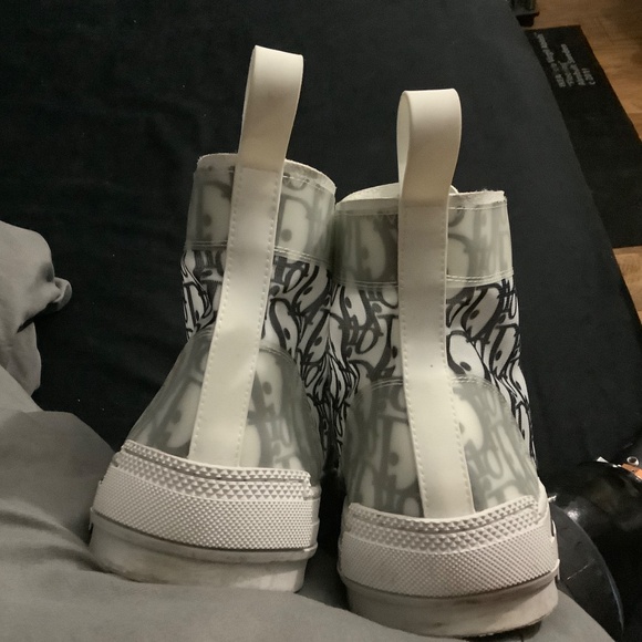 Christian Dior B23 Black/white oblique inspired high top sneakers eu 43/us9.5 - Picture 5 of 8